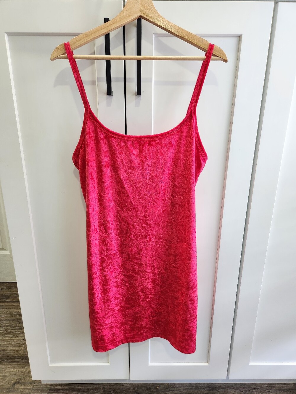 Vintage Y2K Victorias Secret Pink Crush Velvet Chemise Slip Dress Large